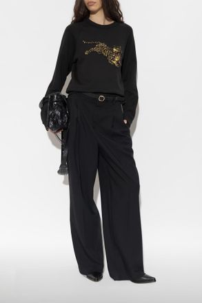 Kenzo Sweatshirt With Shimmering Sequins, Womens, Black