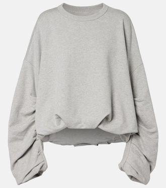 Dries Van Noten Draped cotton jersey sweatshirt