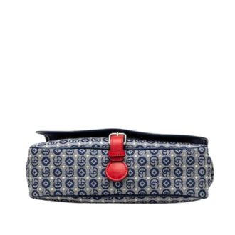 Gucci Pre-owned Canvas Crossbody Bag - Dames - Pre-owned - Blauw - Maat: ONE Size Leer