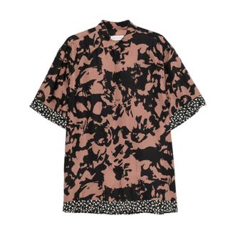 Dries Van Noten Short Sleeve Shirts, male, Multicolor, Size: XL Viscose Shirt