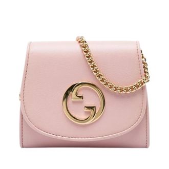 Gucci Pre-owned Blondie Wallet on Chain - Dames - Pre-owned - Roze - Maat: ONE Size Zijde
