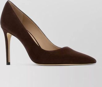 Stuart Weitzman suede power 85 pumps pointed toe stiletto
