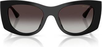 Jimmy Choo London 52mm Butterfly Sunglasses in Black /Grey Gradient at Nordstrom