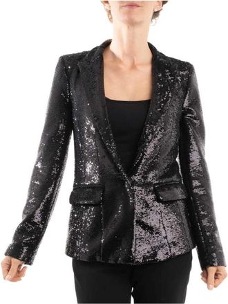 Kaos Blazerjas - Dames - Blazers - Zwart - XS - Pailletten - Jassen