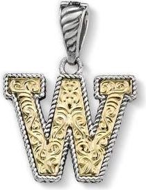 Samuel B. Two-Tone Initial Pendant in Silver/gold W at Nordstrom Rack