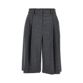 Emporio Armani Bermuda in flanella con pinces Woman 40