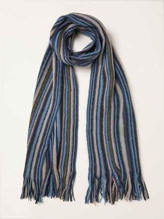 Fat Face FatFace Blue Multi Stripe Scarf