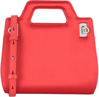 Ferragamo Mini Wanda Satin Top Handle Bag