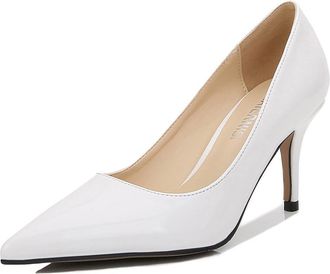 Generic White,6.5 UK,Womens High Heels Closed Pointed Toe Stiletto Heel Classic Office Dress Bridal Wedding Pumps Prom Shoes