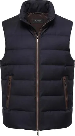 PESERICO Gilet met vulling - Heren - Bodywarmers - Blauw - L - Wol - Jassen