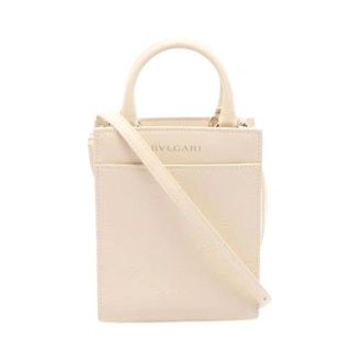 Bulgari Pre-owned Mini Bags, female, Beige, Size: ONE SIZE Pre-owned Infinito Mini Leather Handbag