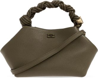 Ganni Kleine Bou Tote Bag - Dames - Handtassen - Groen - ONE Size - Leer - Tassen