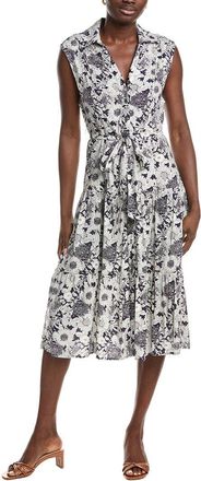 Ellen Tracy Cap Sleeve Challis Dress