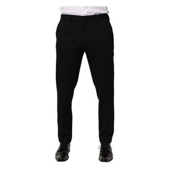 Dolce & Gabbana Wool Dress Trousers - male - Dolce & Gabbana - Suit Trousers - Black - L - Trousers