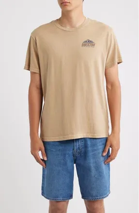 Brixton Madden Short-Sleeved T-Shirt in Timeless Taupe Worn Wash at Nordstrom, Size Xx-Large