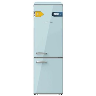 Cecotec Cecotec Frigor&iacute;fico Retro Combi De 300l Bolero Coolmarket Combi Origin 300 Blue E, Clase E, Luz Interior, Crisper Box
