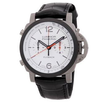 Officine Panerai Luminor Chrono Automatic White Dial Watch PAM01297