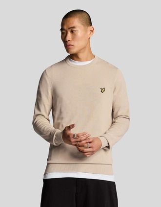 Lyle & Scott Lyle And Scott Mens Cotton Crew Neck Jumper - Grey - Size: 40