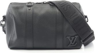 Louis Vuitton Black Leather Shoulder Bag (Pre-Owned)
