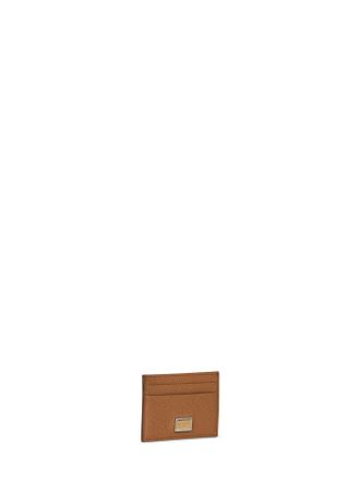 Dolce & Gabbana Womens Card Holder Dauphine Caramel Calf Leather Wallets & Purses