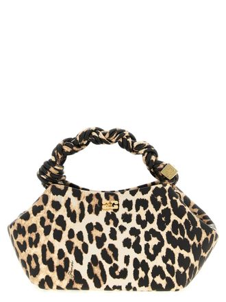 Ganni Small Bou Bag Leopard Hand Bags Brown