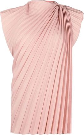 Colville Roze Geplooide Mouwloze Top - Dames - Tops zonder mouwen - Roze - 2XS - Wol - Tops