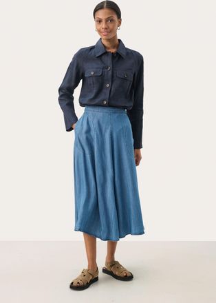 Part Two Rok A-shape Medium Blue denim
