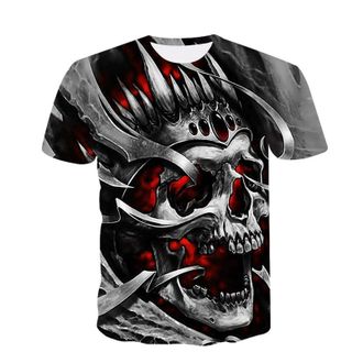 Generic Black Mens Tshirts Mens T Shirts Designer 2024 New Mens T Shirt Tee Halloween Shirt Graphic 3D Round Neck Black Blue Light Grey Dark Gray Gray 3D Prin