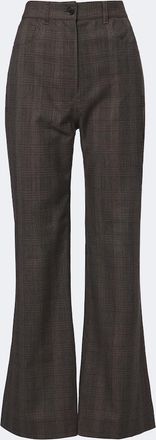Acne Studios Pantalones anchos en mezcla de lana a cuadros