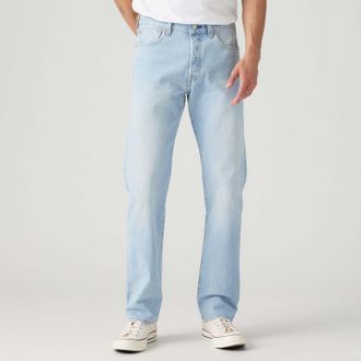 Levi's Mens Levis 501 Original Brooklyn Steel Jeans in Light Blue Cotton - Size 36W/32L