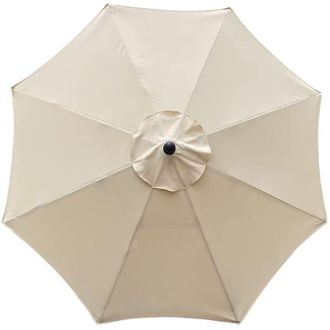 OEM Funda De Repuesto Para Sombrilla, 8 Varillas, 3 M, Impermeable, Resistente A Los Rayos Uv, Tejido De Repuesto, Beige-crezuo