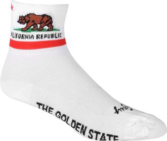 SockGuy Mens California Flag Socks Large/X-Large (43 To 48) White