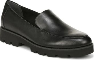 Vionic Kensley Flats Black Leather Slip On Loafer Shoes HAWK709