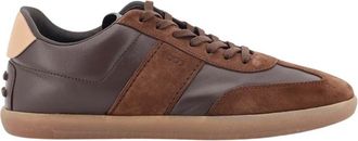 Tod's Brown Color Block Tabs Sneakers