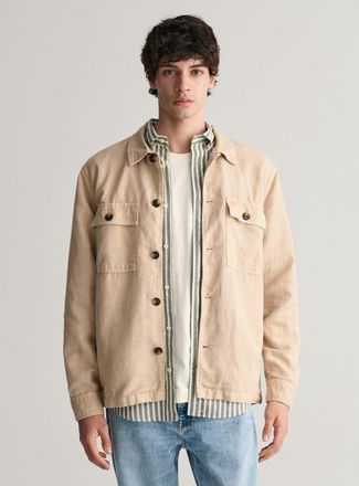 GANT Mens Dry Sand Twill Overshirt - Size X-Large