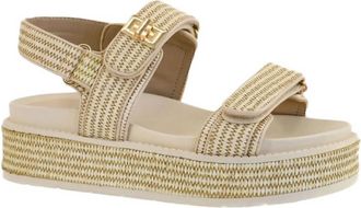 Corkys Footwear Womens Go For It Raffia Platform Sandal