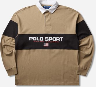Polo Ralph Lauren Men s Big Fit Polo Sport Rugby Shirt Khaki / Black Boot