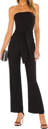Superdown Jordan Tie Waist Jumpsuit In Black