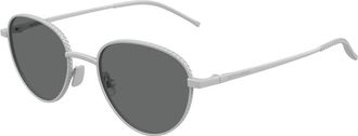 Bottega Veneta BV1966S 004 Mens Sunglasses Silver Size 50