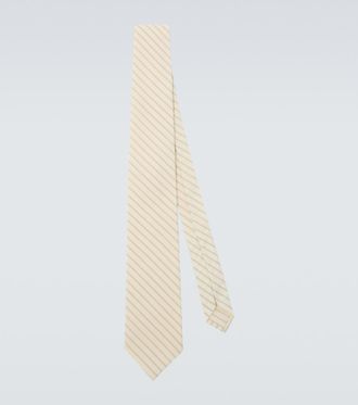Auralee Striped wool tie