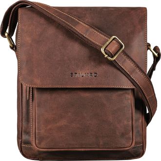 STILORD Ragnar Genuine Leather Shoulder Bag - Small Messenger Crossbody Satchel Business Bag for Men, Colour:veleta - brown
