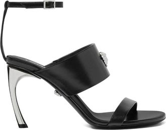 Versace Pincer Sandalen 85 mm - Dames - Sandalen met hakken - Zwart - 37 EU - Leer - Schoenen