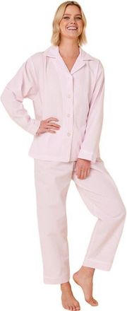 The Cats Pajamas Cotton Seersucker Pajama Set in Pink Stripe at Nordstrom, Size X-Small