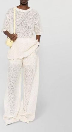 Ermanno Scervino embroidered wide-leg trousers