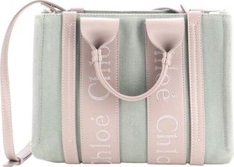 Chlo&eacute; Woody Convertible Tote Linen And Small (Authentic Pre-Loved)