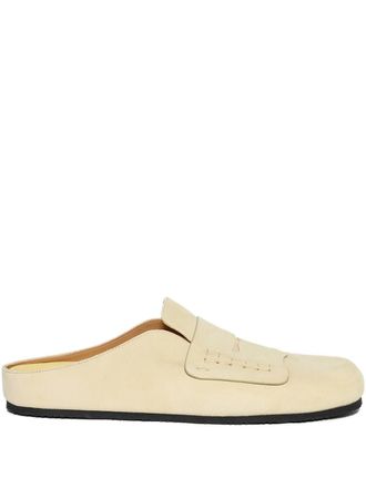 Jacquemus round-toe mules - men - Calf Suede/Calf Leather/Rubber - 43 - Neutrals