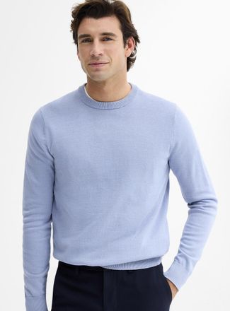 Le 31 Mens Minimalist crew-neck sweater