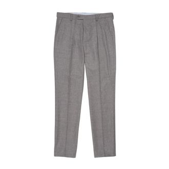 Brooks Brothers Broeken, Heren, Grijs, W34, Wol, Wollen Pantalon