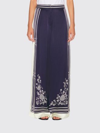 Alemais Banderra High-Waisted Floral-Print Silk Palazzo Trousers