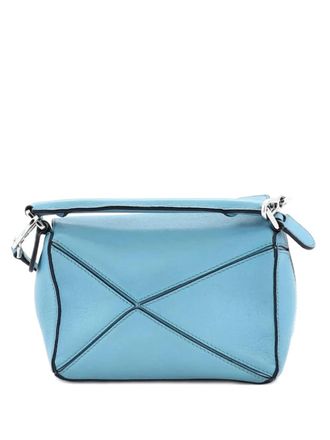 Loewe Puzzle Bag Leather Mini crossbody bag - Blue